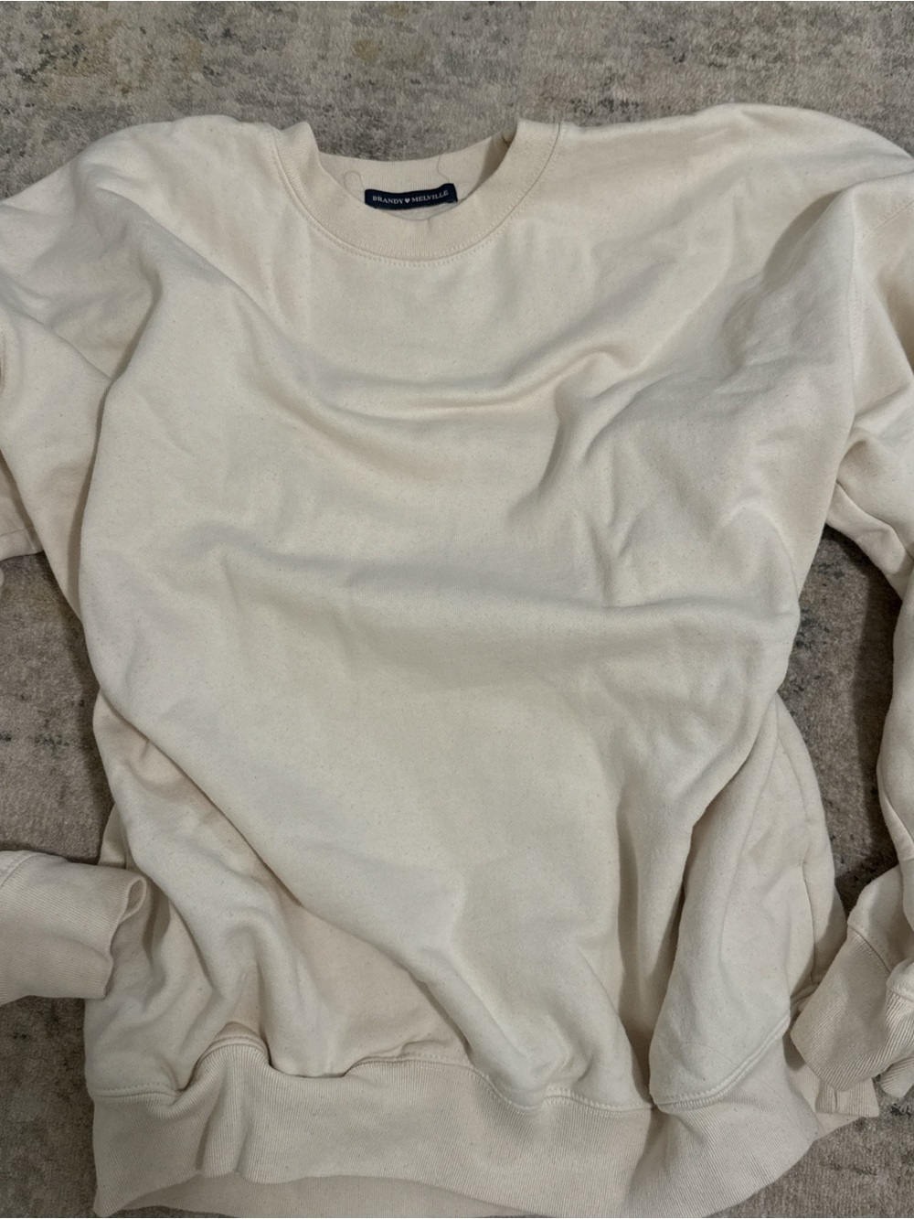 Brandy Melville Off-White Crewneck Sweatshirt